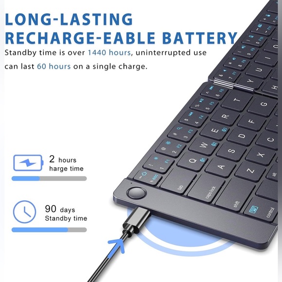 Foldable wireless keyboard - Picture 6 of 8